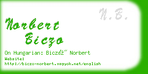 norbert biczo business card